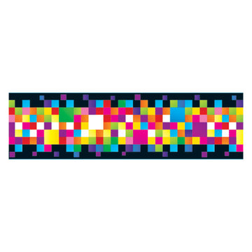TREND® Bolder Borders, 2.75" X 35.75 Ft, Pixels, Assorted Colors freeshipping - TVN Wholesale